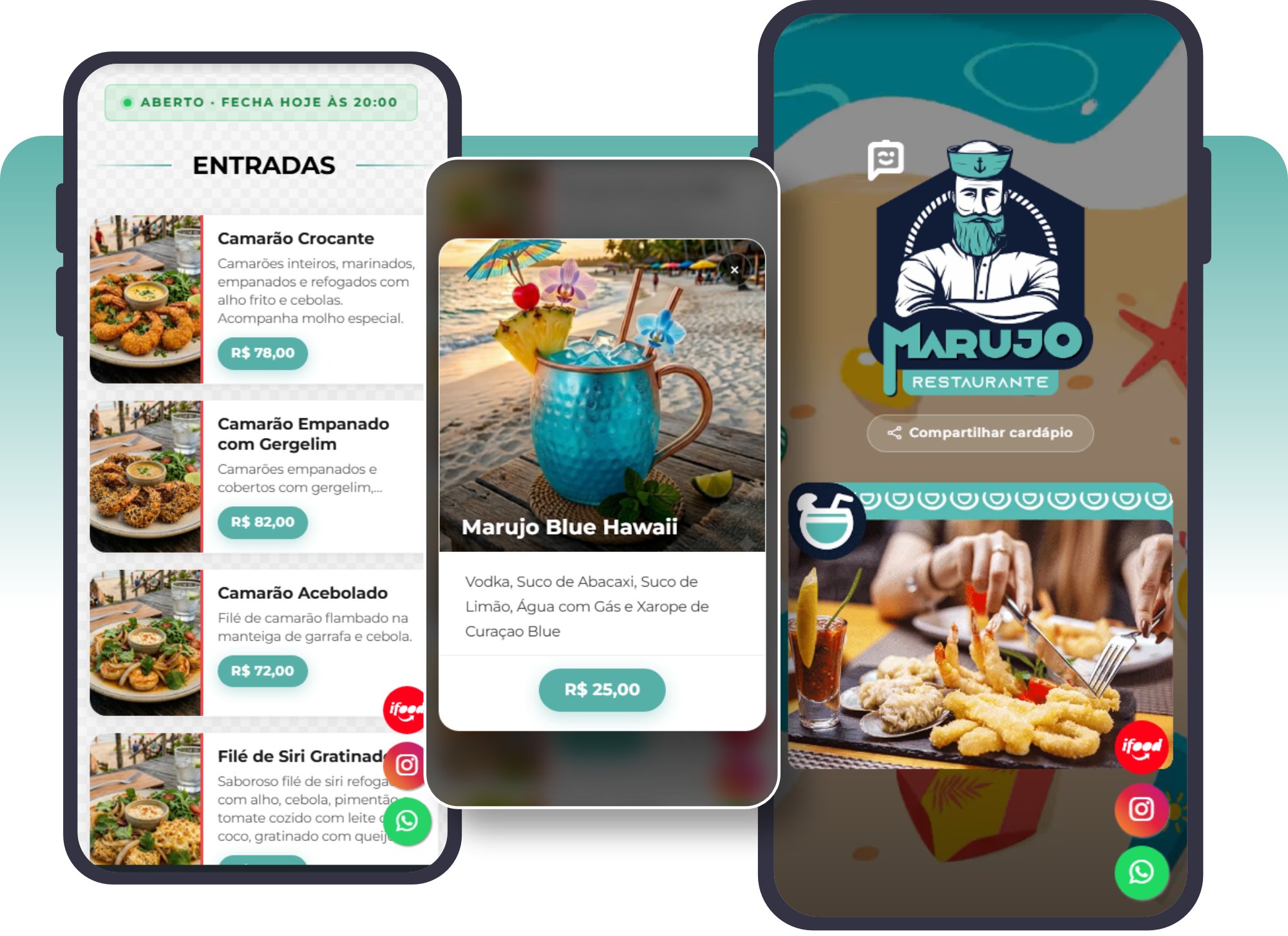Modelo Profissional de cardápio digital com categorias e produtos
