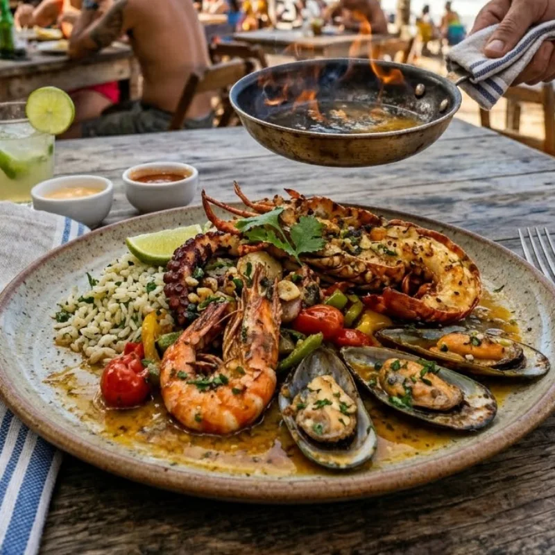 Frutos do Mar Flambados