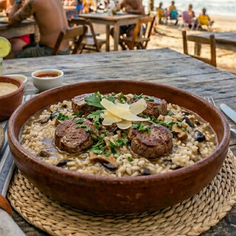 Risoto de Filé com Funghi