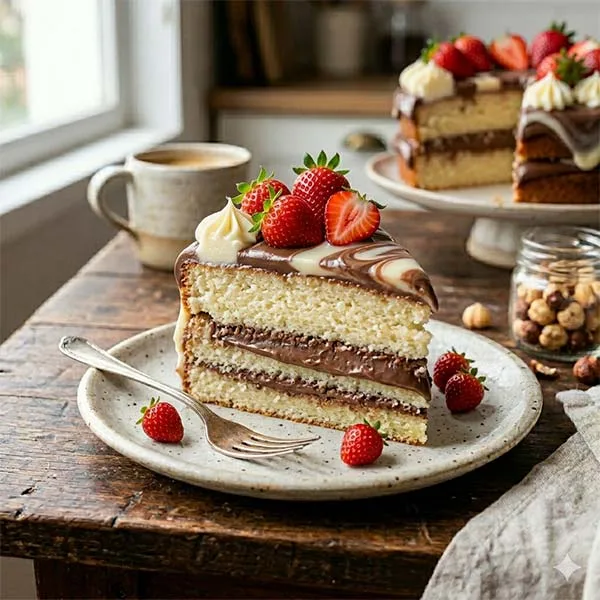 Delícia de Leite com Nutella e Morango